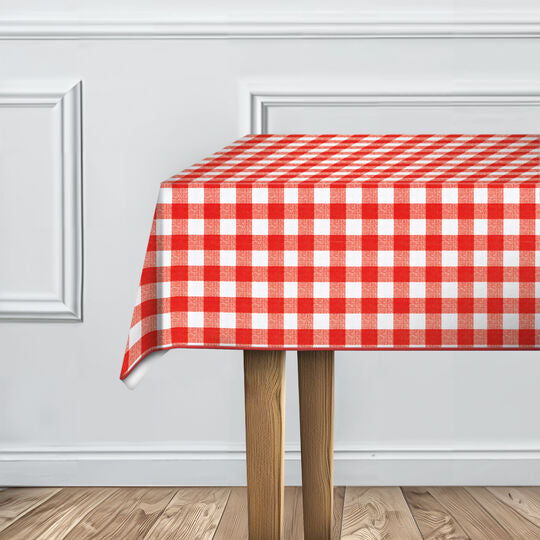 d-c-fix Tischdecke – 140×180 cm, PP, Weiss, Kariert