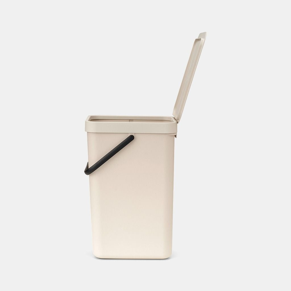 Brabantia Recyclingbox Sort & Go – 16 l – Kunststoff, rechteckig – beige