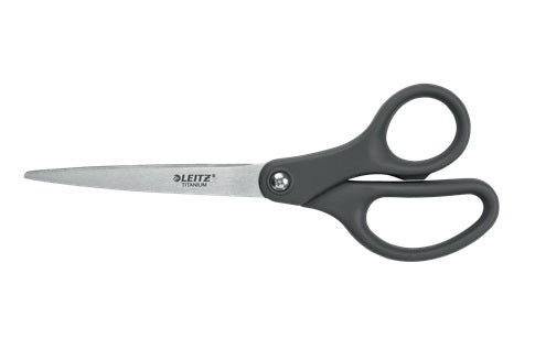 Leitz Schere 18,0 cm, für Rechts- und Linkshänder – Edelstahl, Grau