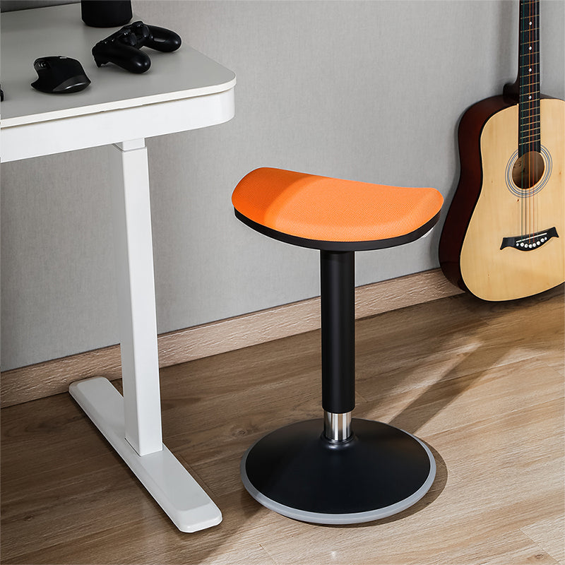LogiLink EO0071 Stehhocker – Polyester – Schwarz/Orange, 360° drehbar, 56–82 cm, bis 136 kg