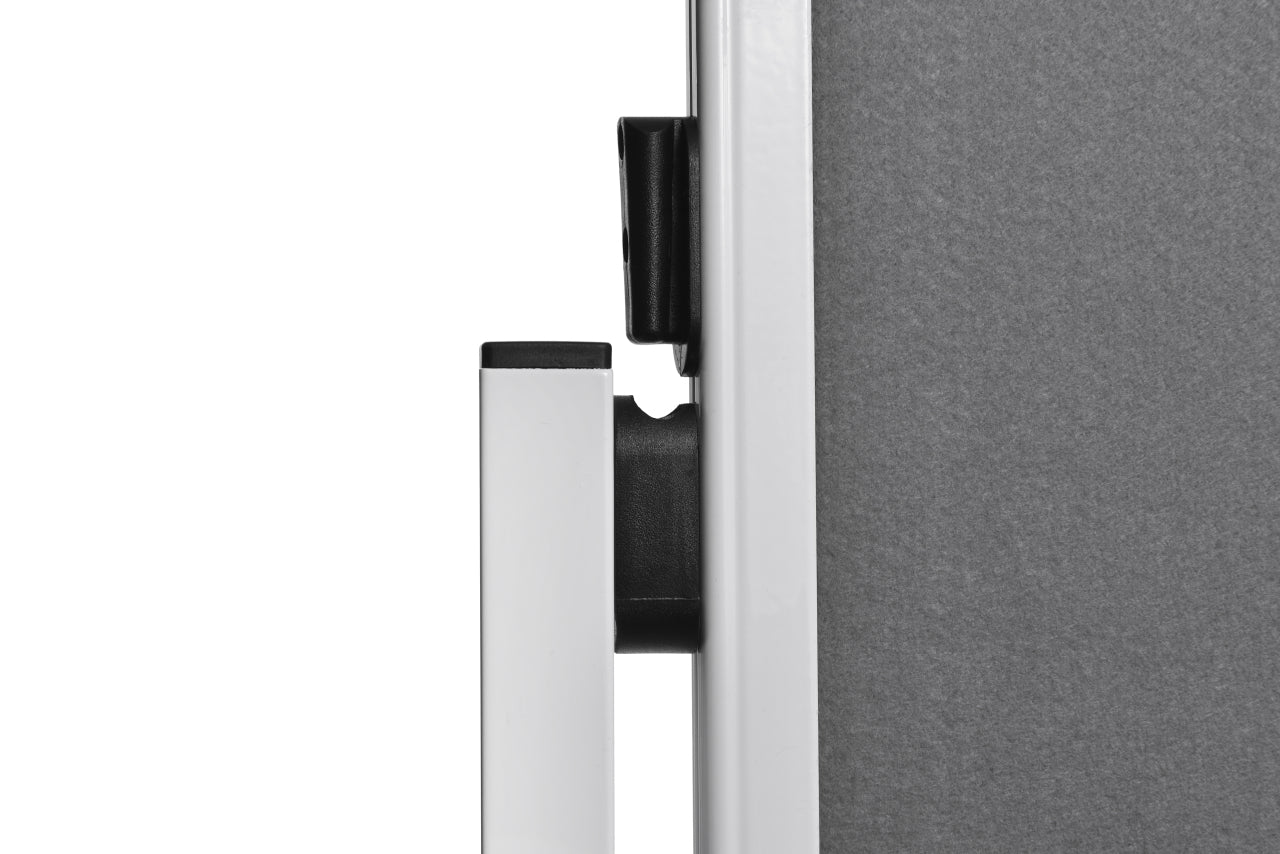Legamaster Moderationswand – Filz, mit Rollen, doppelseitig – 120 × 150 cm – Grau, Alurahmen
