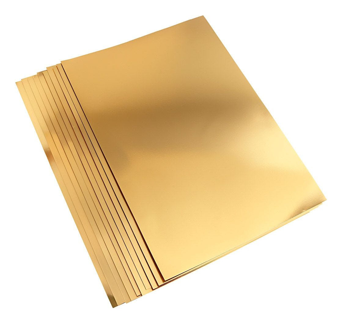Creativ Company Fotokarton – A2, Gold, 280 g/m² – 10 Blatt, Metallicpapier