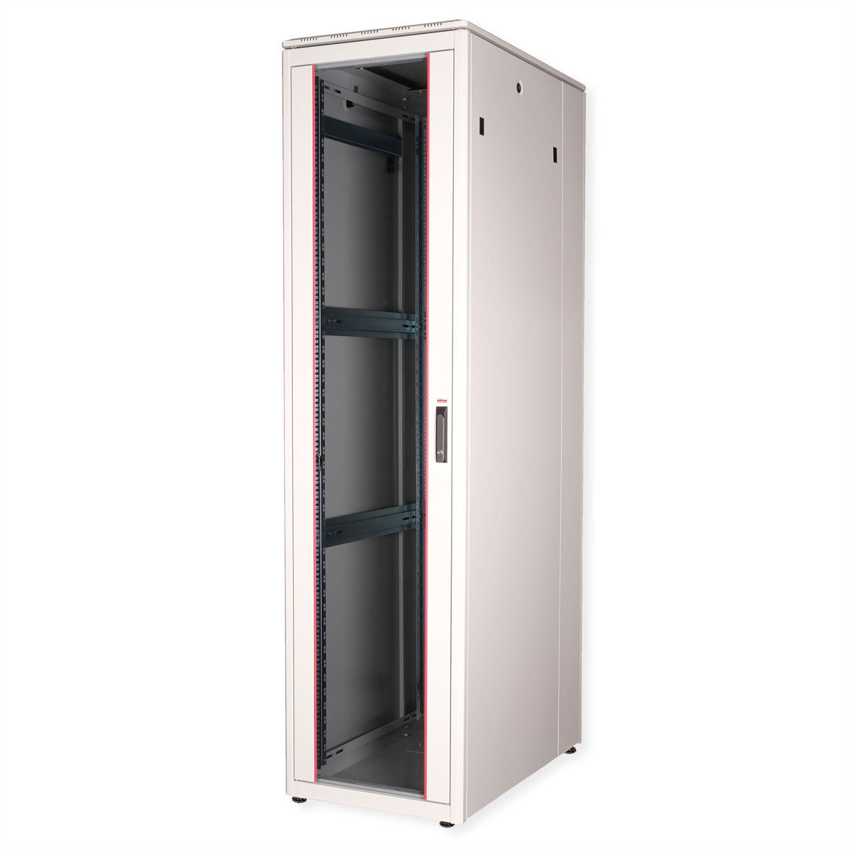 ROLINE Pro 47 HE – 19" Netzwerkschrank 47U, IP20, abschliessbar, 600 × 1000 × 2276 mm, lichtgrau, Stahl
