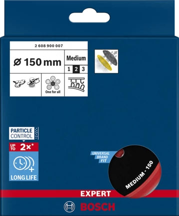 Bosch EXPERT Stützteller 150 mm – für Universal – 1 Stk – mit mittlerem Loch