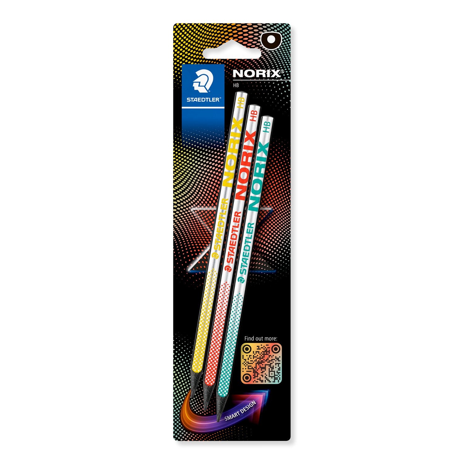 Staedtler Norix 181 Upcycling Bleistift, HB, Mine Ø 2 mm, farbig sortiert – 3er-Set