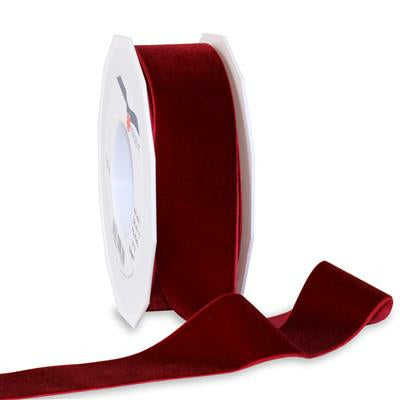 Pattberg Samt-Geschenkband Bordeaux – 40 mm × 10 m