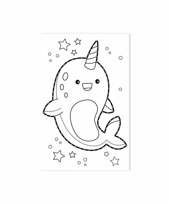 URSUS Bilder-Set zum Ausmalen – 11 × 17 cm, Tiermotiv, Weiss – 100 Stück