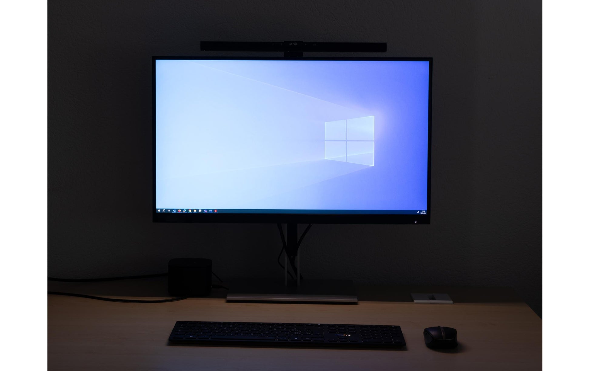 ONIT Monitor-Lichtleiste F01700 – 300 lm, 2800–6500 K (einstellbar), 10 Stufen, USB – Schwarz