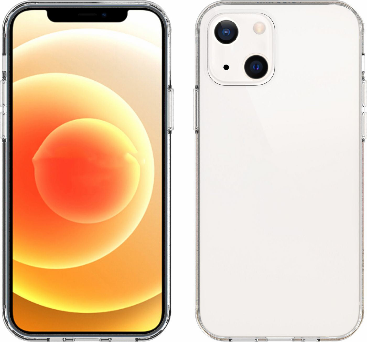 eSTUFF INFINITE (GRS) VIENNA Backcover – für Apple iPhone 13, TPU, Transparent, kabelloses Laden