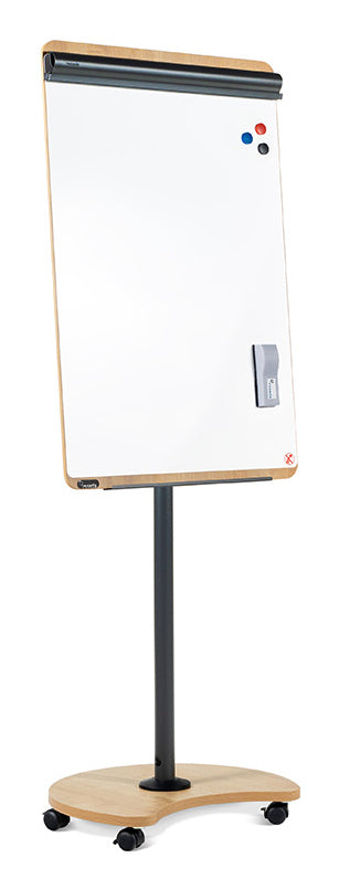 Rocada Flipchart Mobil NAT0616 – 69 × 113 cm, weiss, Melamin, Stahl