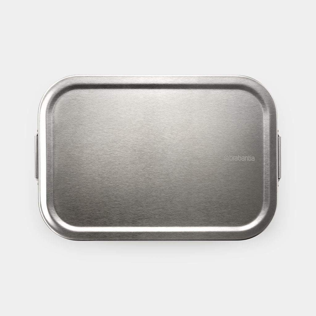 Brabantia Lunchbox 2 l, 26 × 16,7 × 6,3 cm, Edelstahl, silber