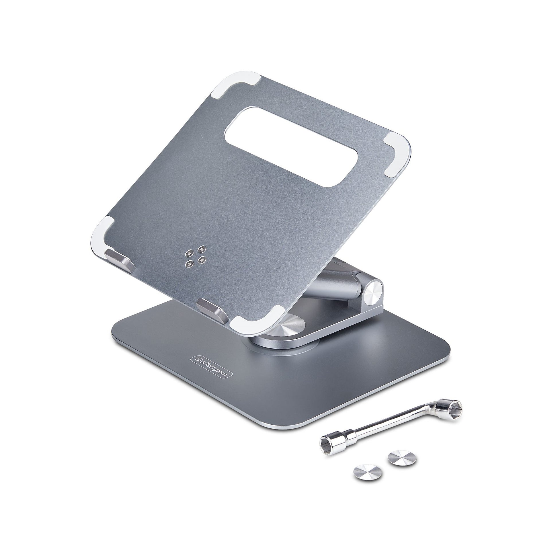StarTech.com Laptop-Ständer – bis 5 kg Traglast, höhenverstellbar, 360° drehbar – Silber