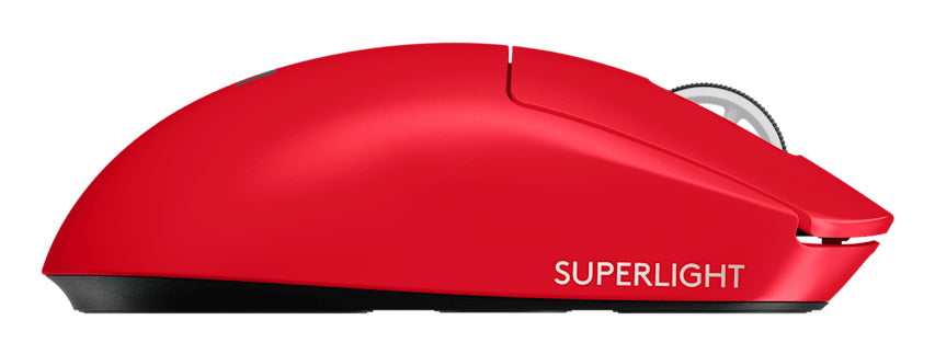 Logitech Pro X Superlight 2 SE Gaming-Maus – kabellos, 44'000 dpi, 1'000 Hz, 5 Tasten, für Rechtshänder, rot