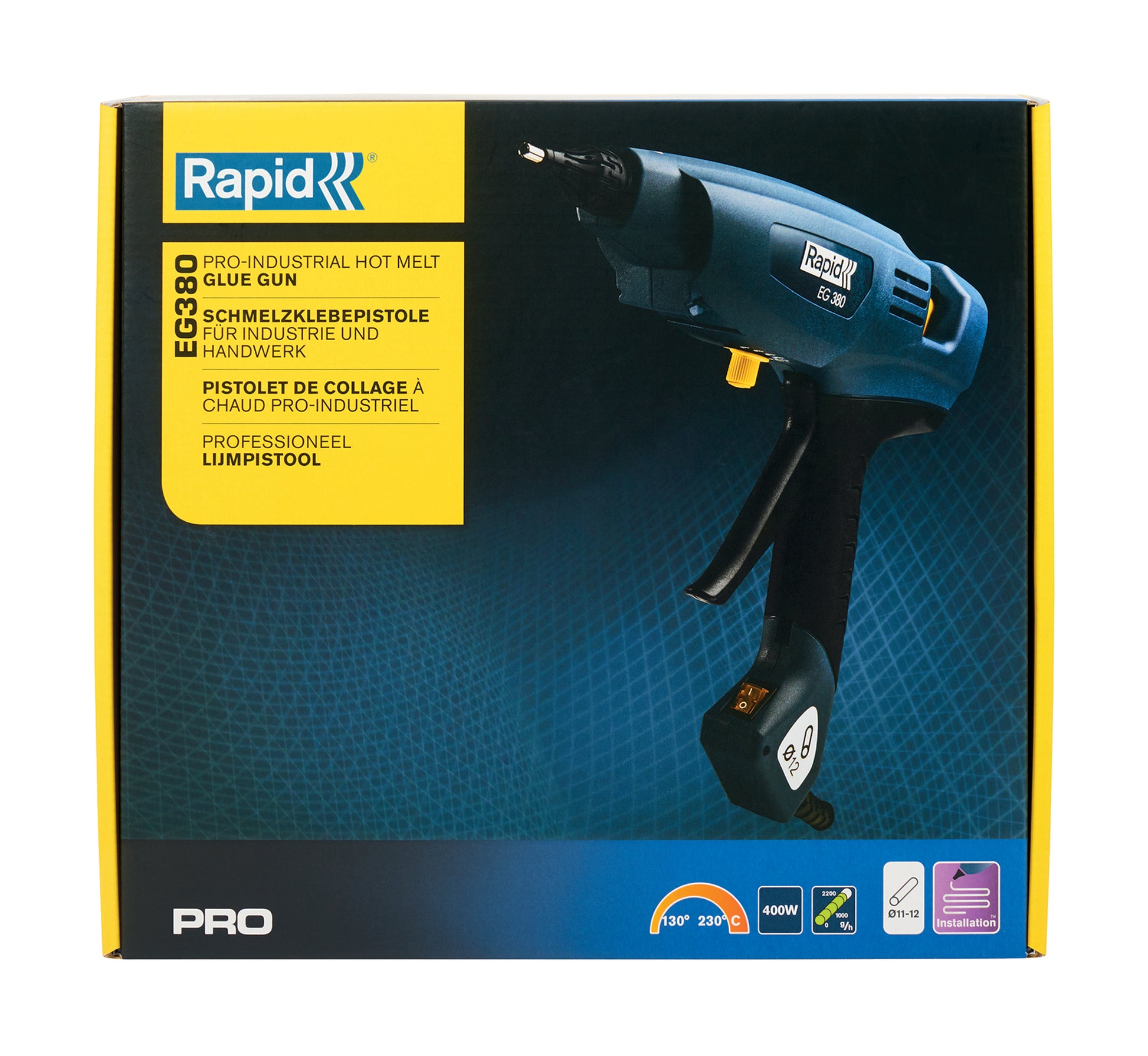 Rapid Heissklebepistole, Metall, Kunststoff, Blau, EG380