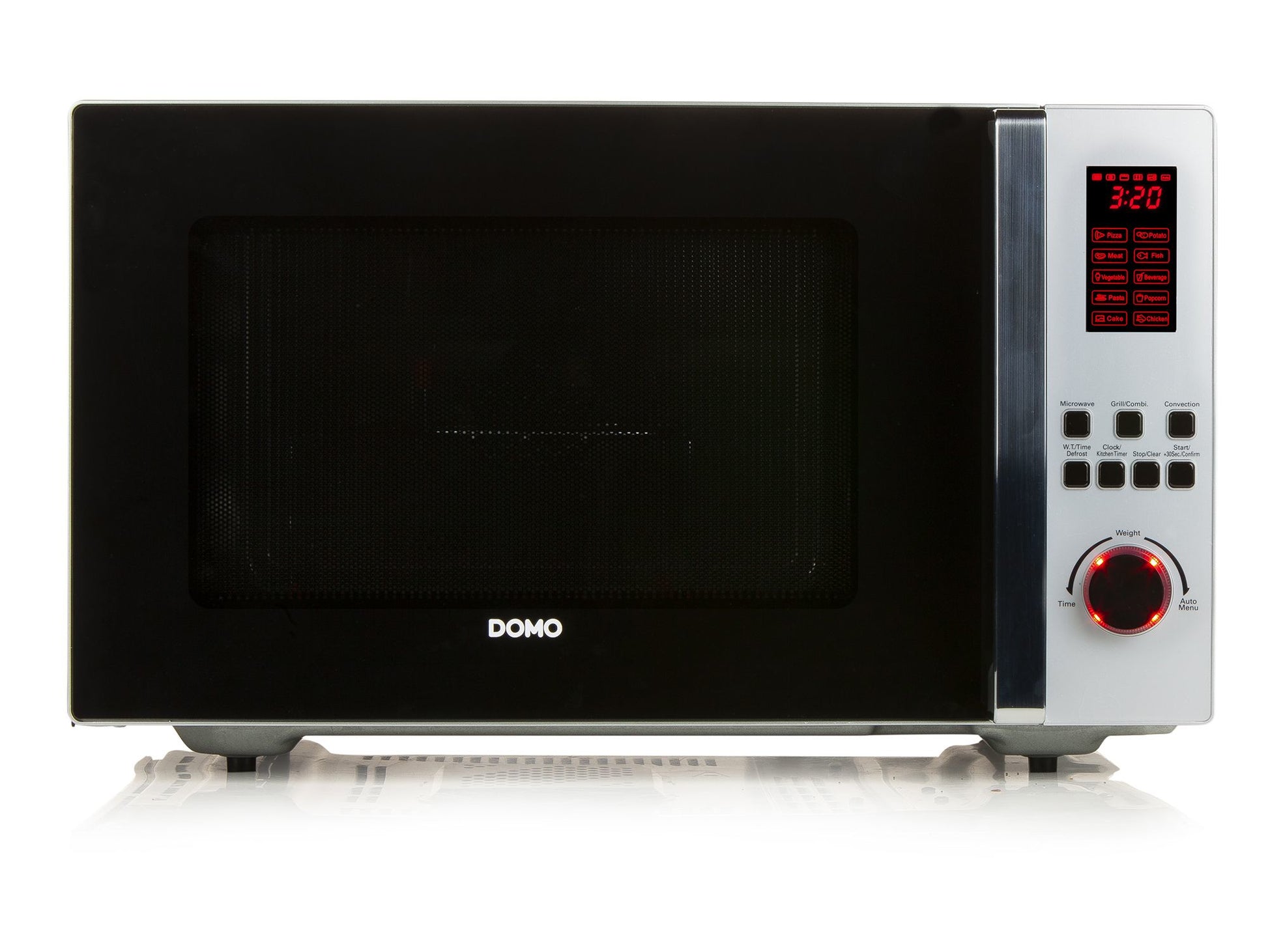 Domo Kombi-Mikrowelle DO24201C – 42 l, Grill & Heissluft, 1000 W – Schwarz/Grau