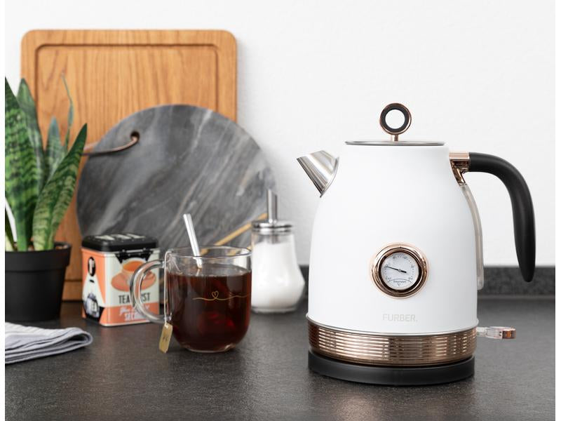 Furber. Furber Wasserkocher – 1,7 l, Edelstahl, Roségold