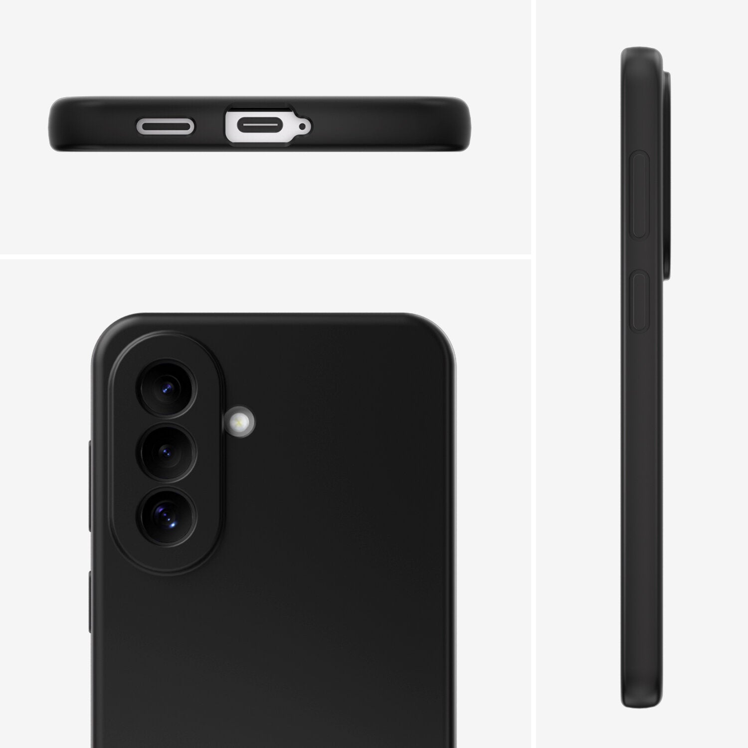 4smarts Backcover – für Samsung Galaxy A57 (5G), Silikon, Schwarz, kratzresistent