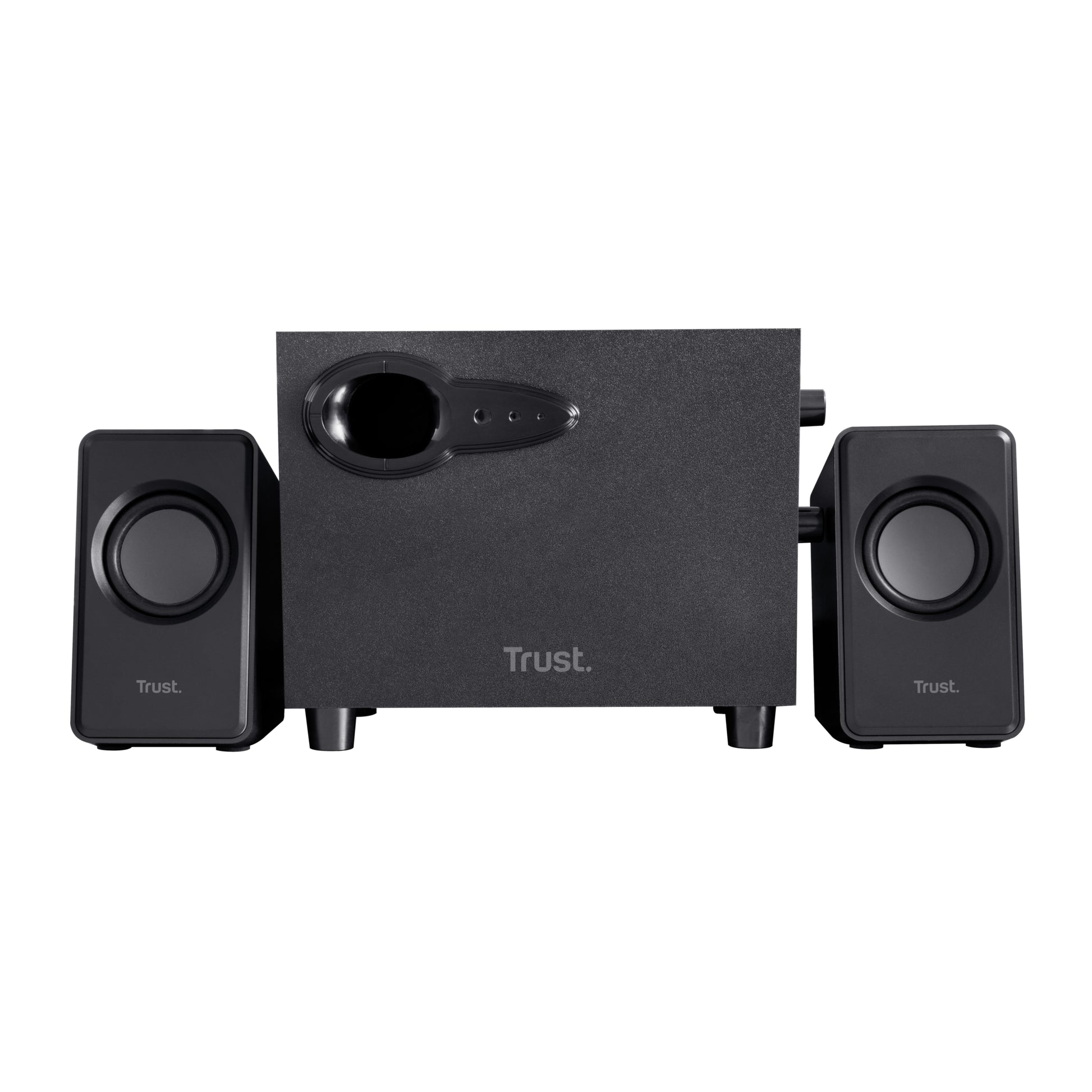Trust Avora – PC-Lautsprecher-Set 2.1 – 9 W, mit aktivem Subwoofer, 3,5 mm Klinke, USB, Schwarz