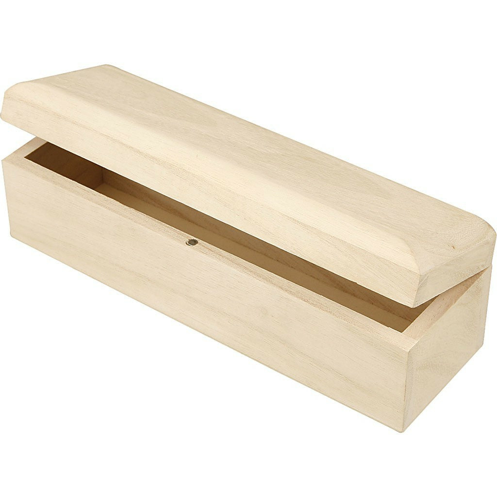 Creativ Company Aufbewahrungsbox (mit Deckel) – Holz – Braun – 200 × 60 × 60 mm