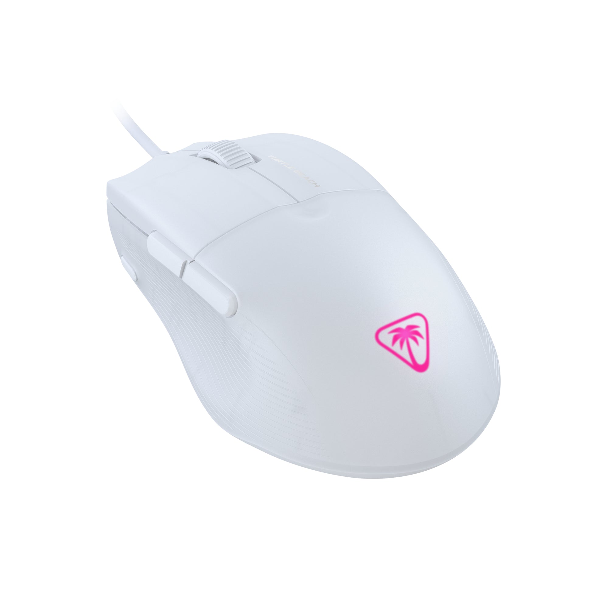 Turtle Beach Pure SEL White Maus – kabelgebunden, 8'000 dpi, 6 Tasten, für Rechtshänder, Beleuchtung, weiss