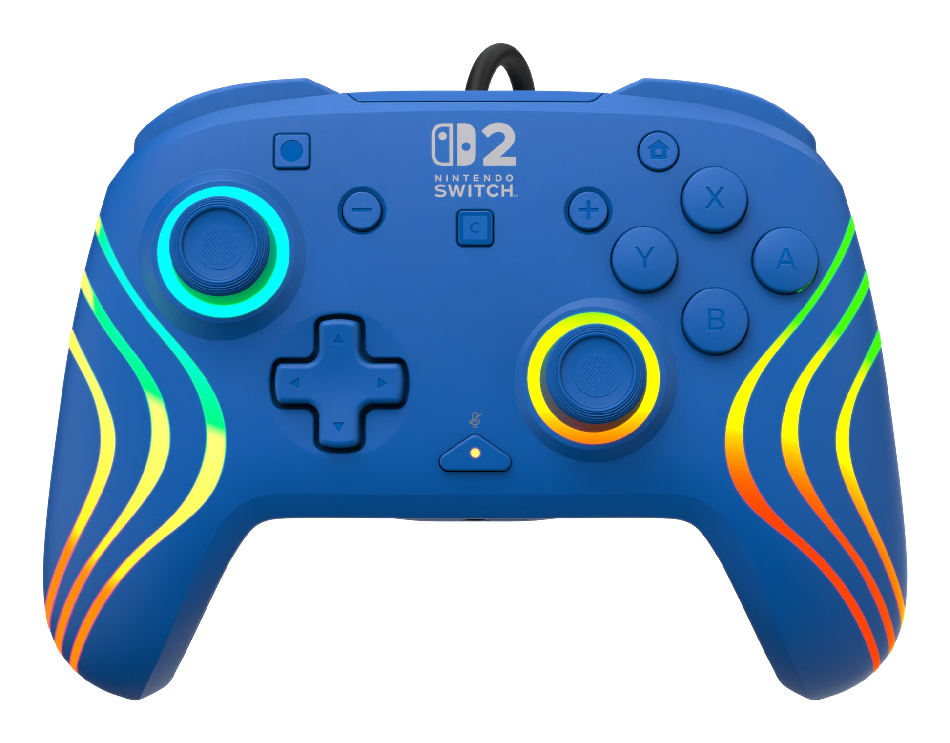 Turtle Beach Afterglow Wave – Gamepad – USB (kabelgebunden, USB-C), RGB – für Nintendo Switch-Konsolen, Blau