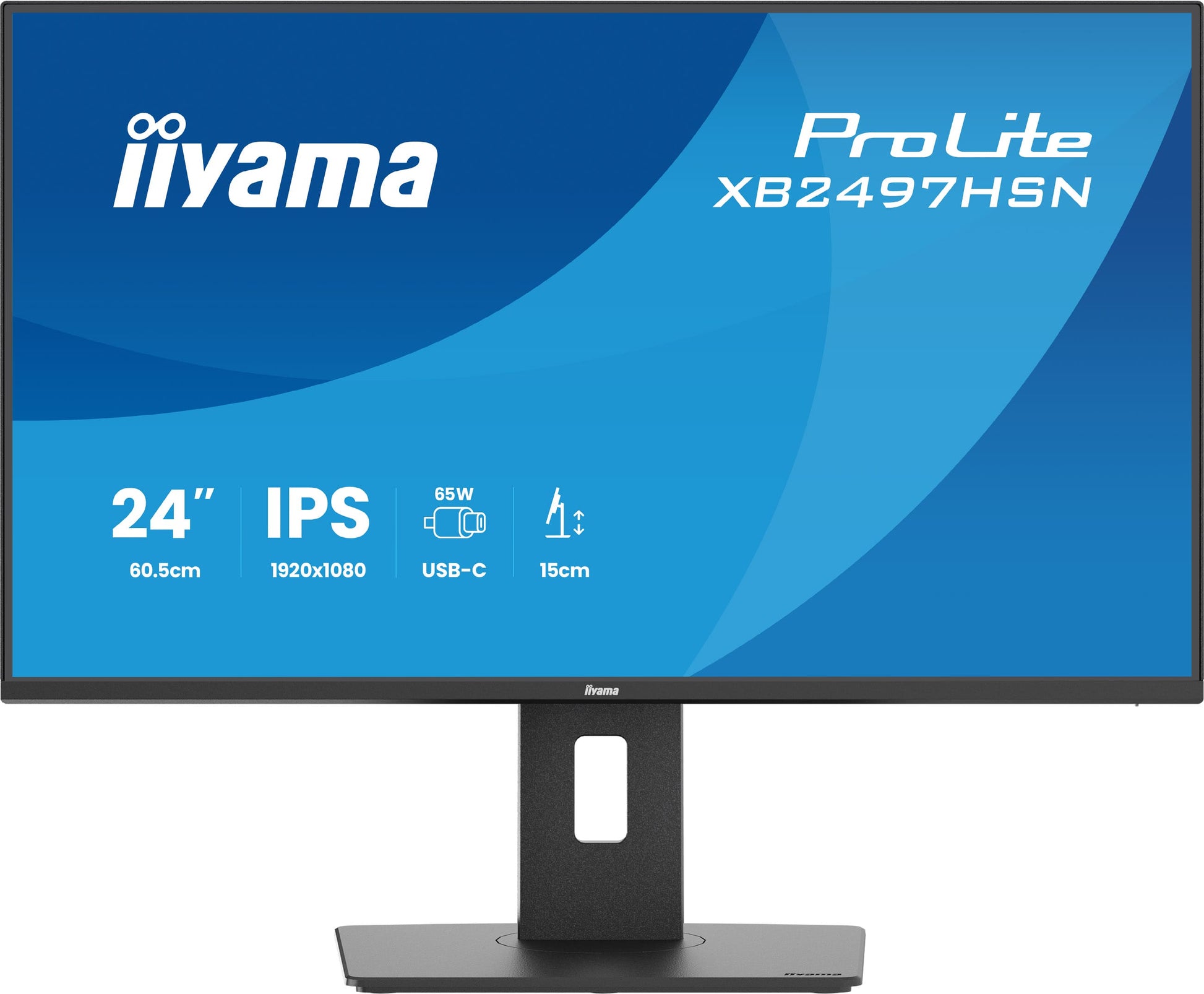 iiyama ProLite XB2497HSN-B1 – 23,8", 1920 × 1080 (Full HD), IPS, 100 Hz, USB-C 65 W, LAN