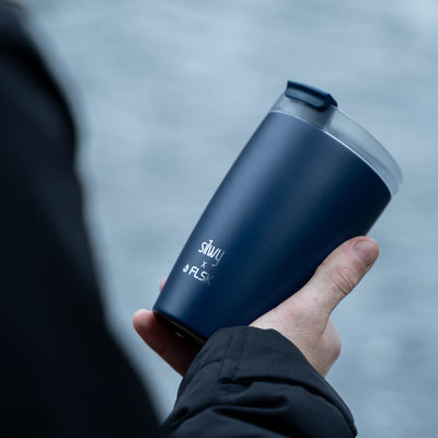 Silwy Thermobecher – 3,5 dl – Edelstahl, isoliert – dunkelblau