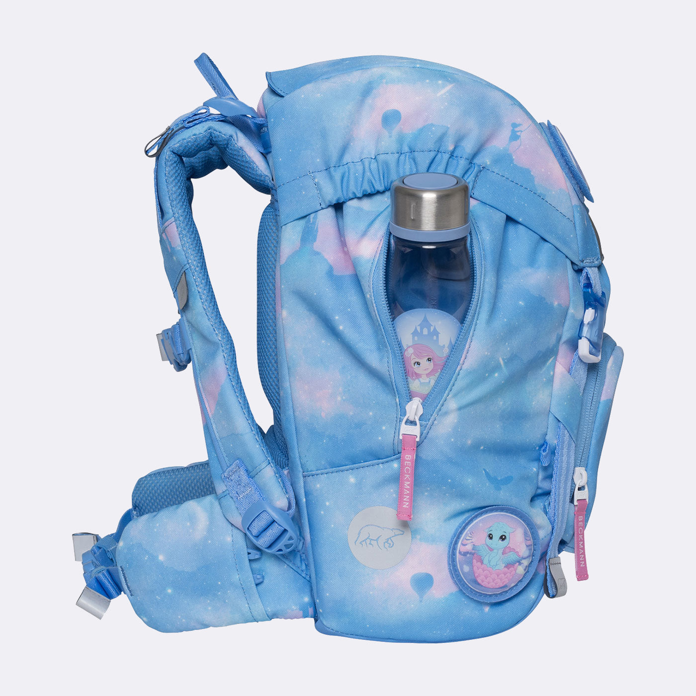 Beckmann Schulrucksack Classic – 6-teilig – Fairytale – aus recyceltem PET