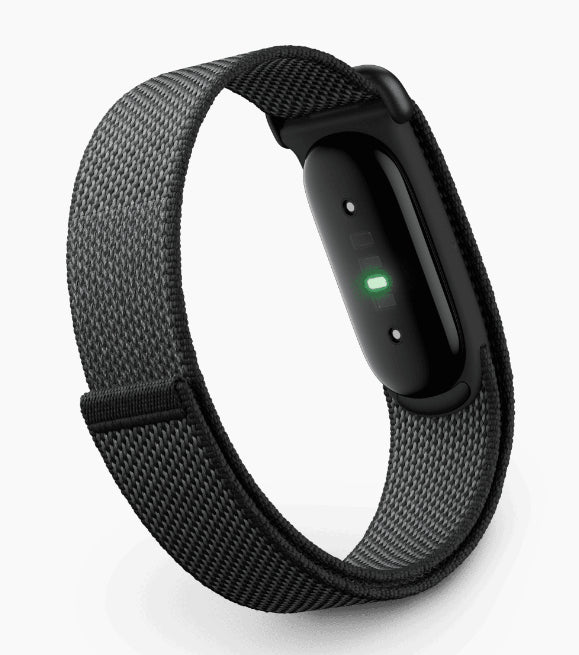 Fitbit Air – Edelstahl Schwarz, Sportband Schwarz, 50 m, für iPhone, Android