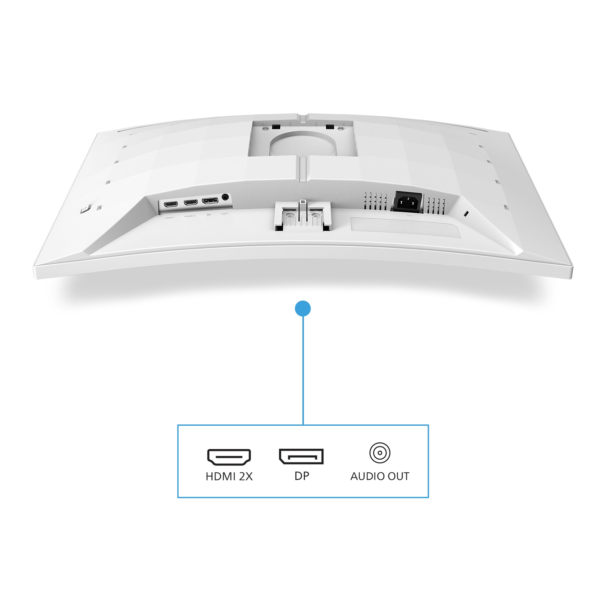 Philips 27M2C5201L/00 – Monitor, 27", VA, 180 Hz, 300 cd/m², Adaptive Sync, Gebogen, VESA 100 × 100, Weiss