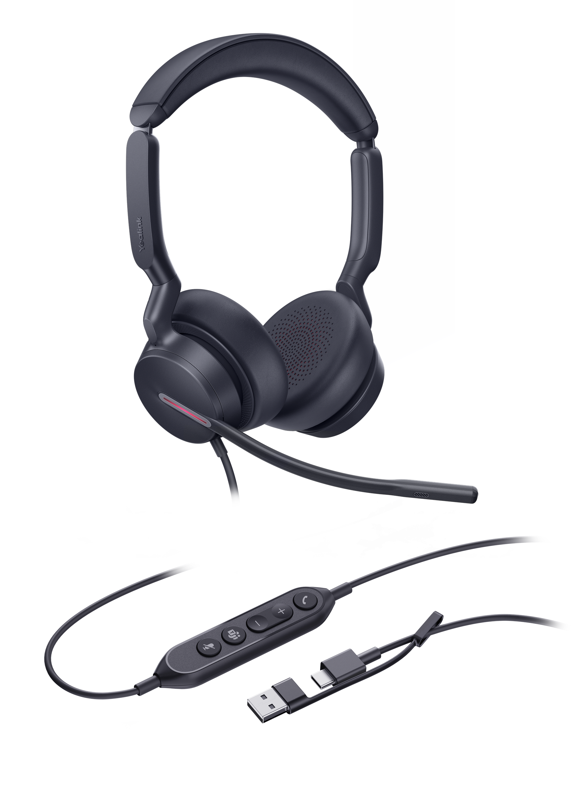 Yealink UH46 Dual Teams – Duo Headset – USB‑C/USB‑A – Teams-kompatibel