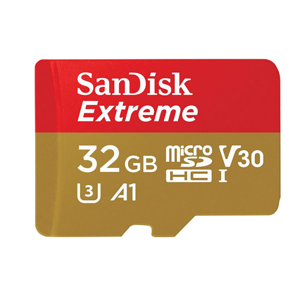 SanDisk Extreme microSDXC 32 GB – UHS-I, Klasse 10, U3, V30, A2, 100/90 MB/s, inkl. SD-Adapter
