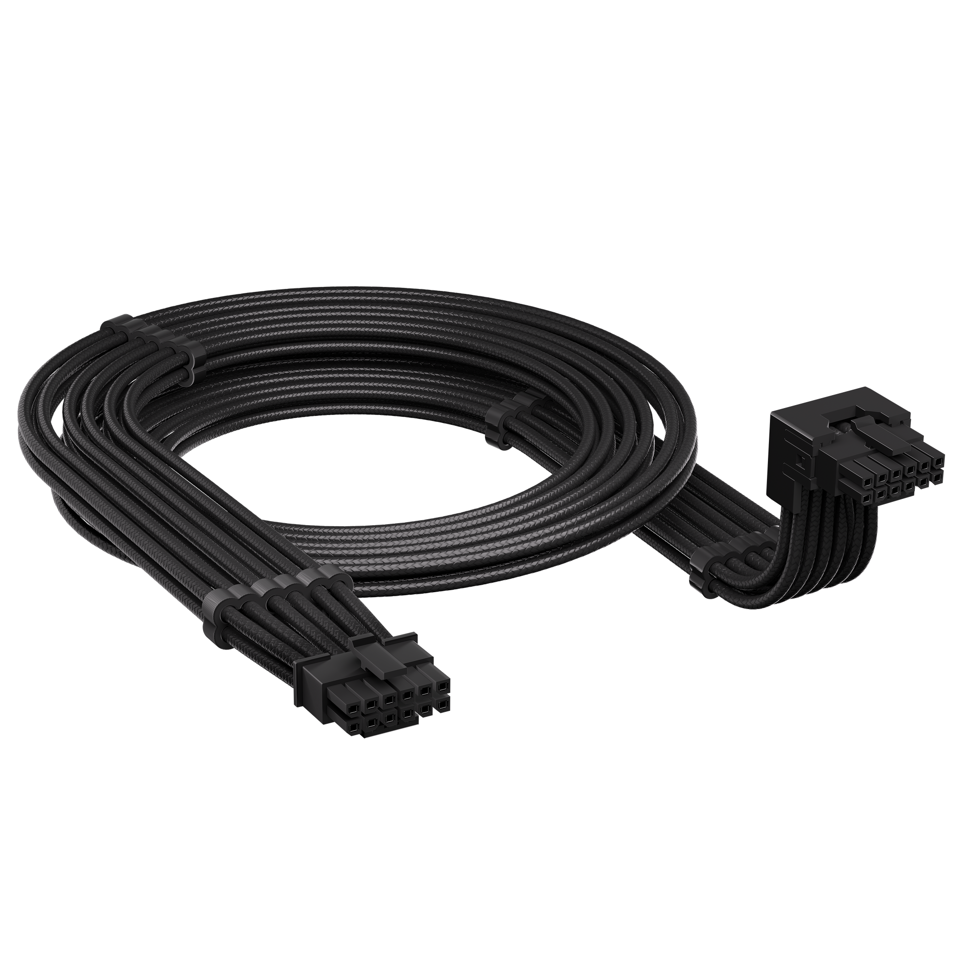 Corsair PCIe Stromkabel – PCIe 12V 2×6 (abgewinkelt) – PCIe 12V 2×6 (gerade), 0,65 m, schwarz