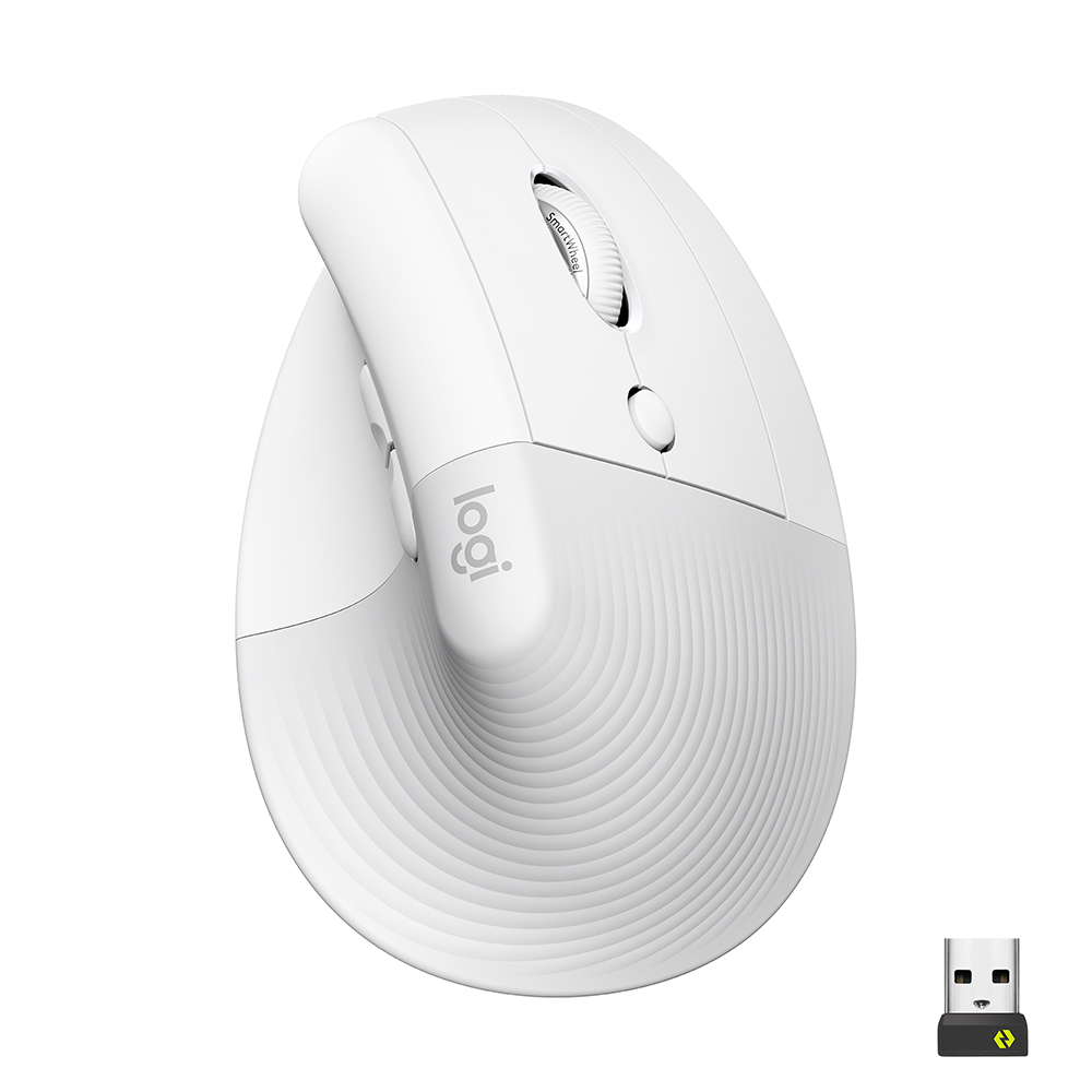 Logitech LIFT Maus – weiss/hellgrau