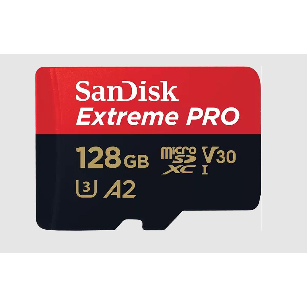 SanDisk Extreme PRO MicroSDXC – 128 GB, UHS‑I, A2
