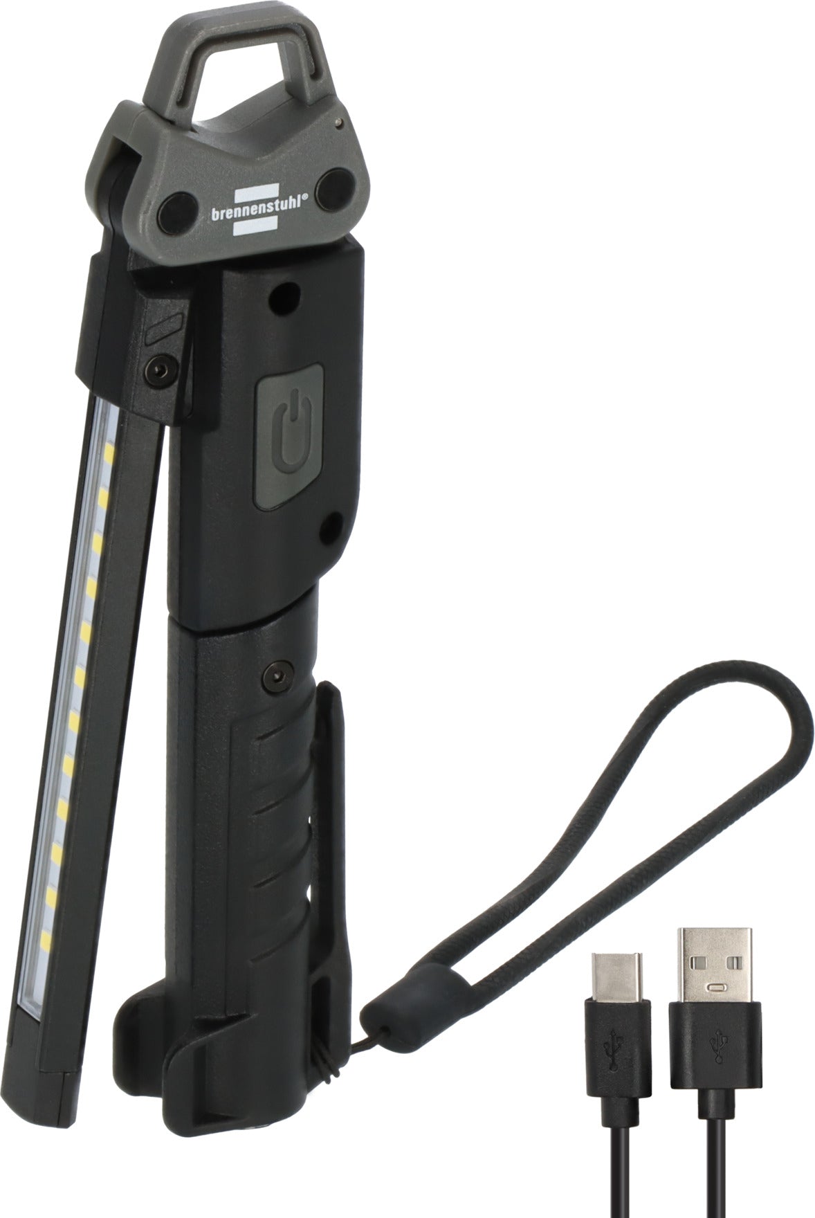 Brennenstuhl Taschenlampe 1173730002 – 400 lm, Akku 800 mAh, USB-C, IP20 – Schwarz