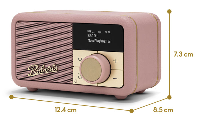 Roberts Radio Roberts Revival Petite 2 – DAB-/Internetradio – Tischradio – UKW, Bluetooth – Dunkelpink