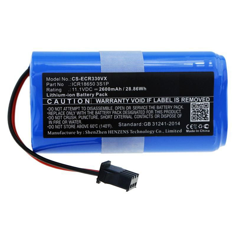 CoreParts Ersatzakku Li-Ion, 2600 mAh, 11,1 V – für Ecovacs Vacuum CEN330, CR330, CR333 – 1 Stk.