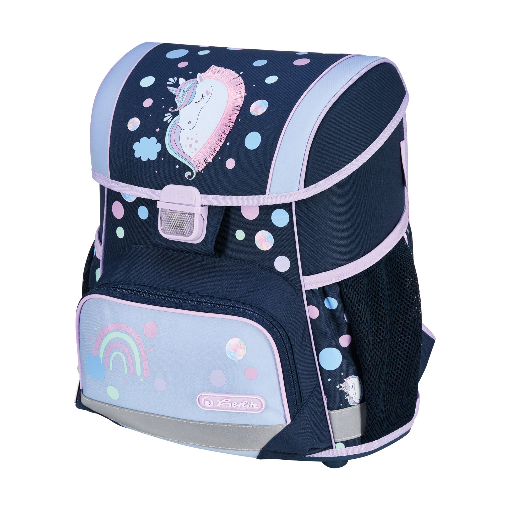 Herlitz Loop Plus – Schulrucksack-Set 4-teilig, Unicorn Dreams, 17 l, 31×37×22 cm
