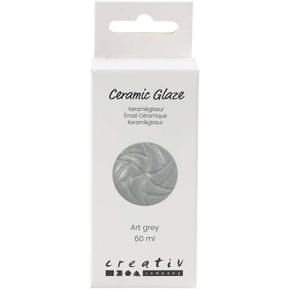 Creativ Company Keramikglasur – Grau – 60 ml – für Keramik