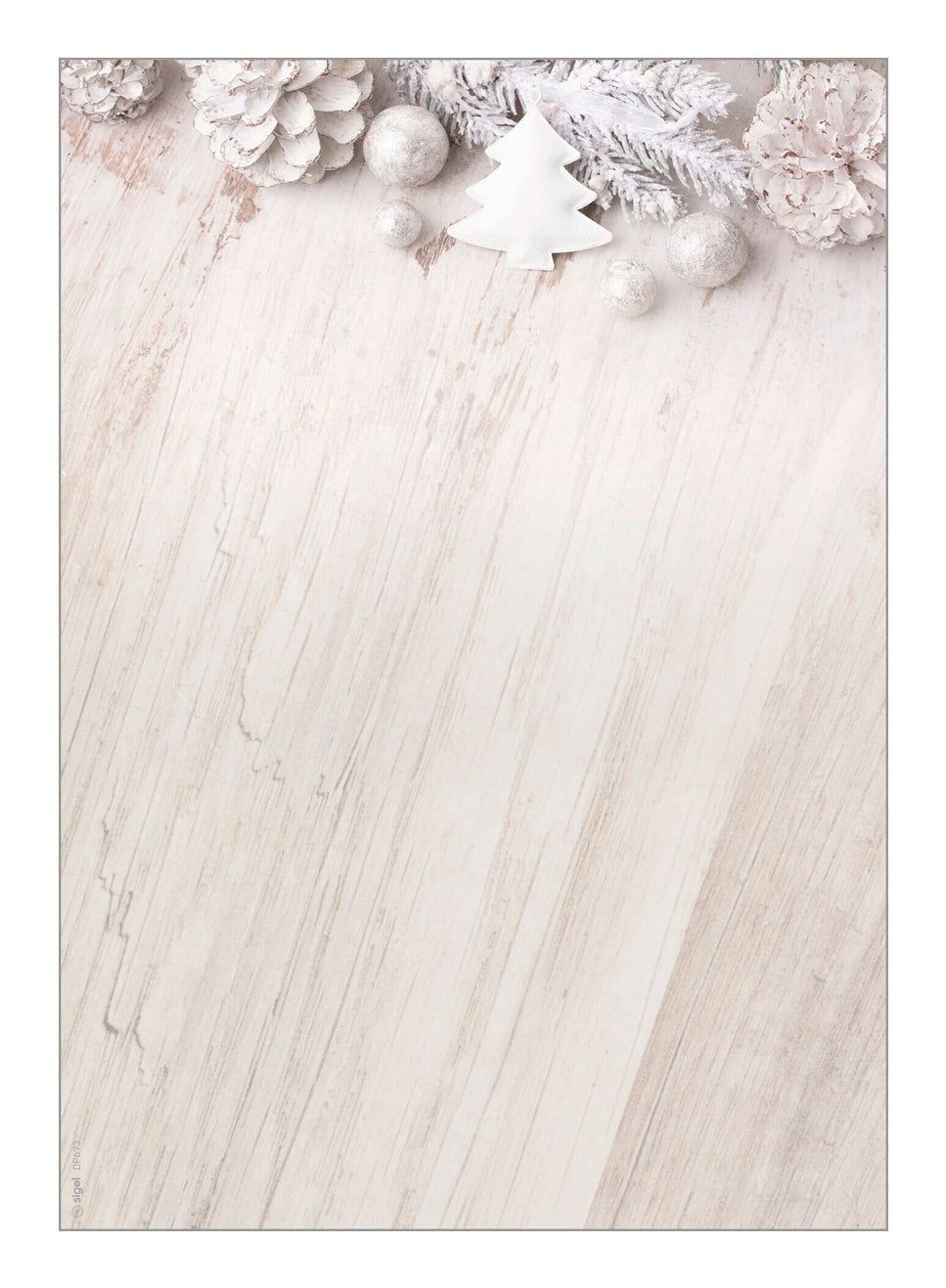 Sigel Motivpapier – A4, 90 g/m², mehrfarbig, Motiv: Rustic White – für Inkjet/Laser/Kopierer – FSC – 25 Blatt