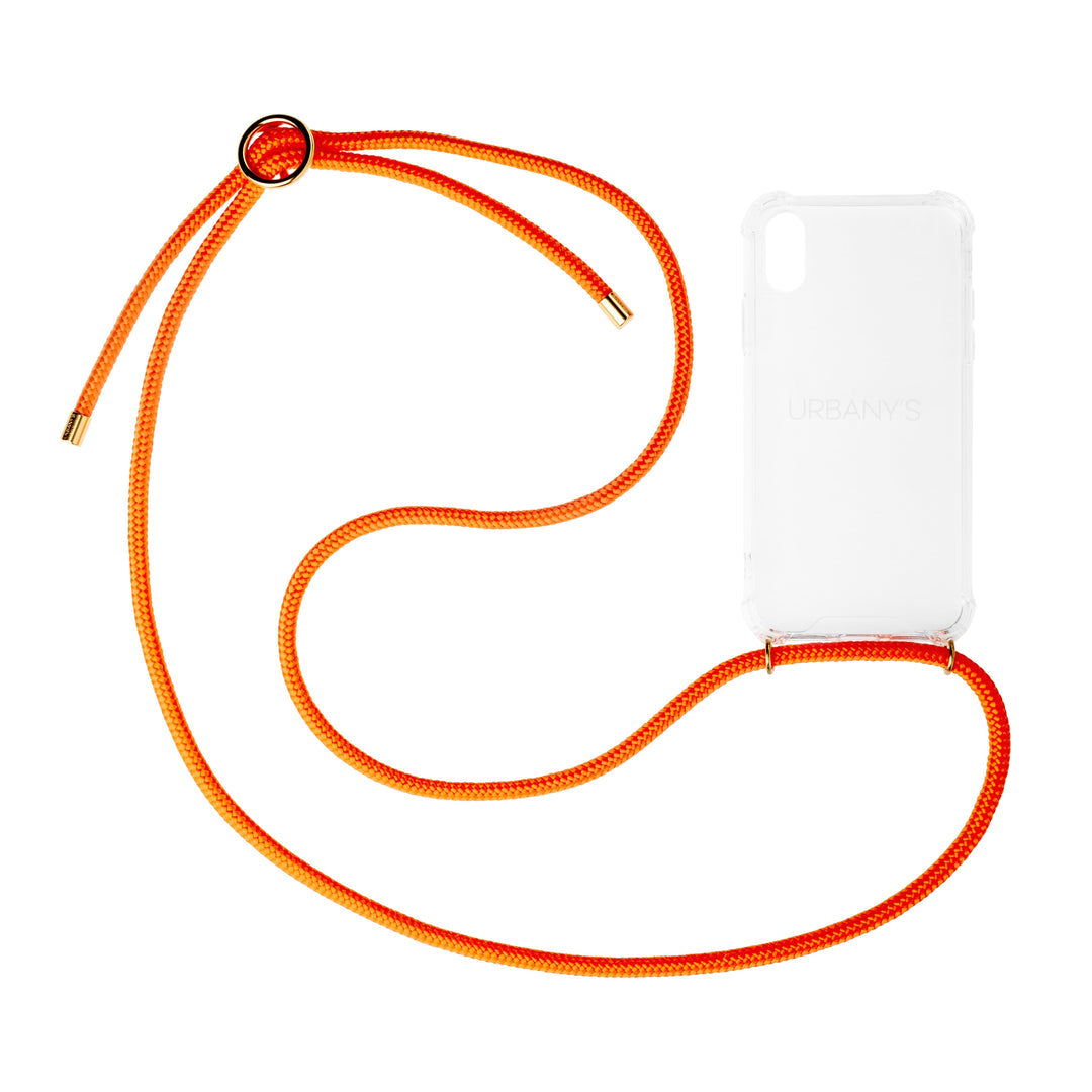 Urbany's Ringhalterung NECKLACE APEROL – für Apple iPhone 17, Kunststoff, Silber