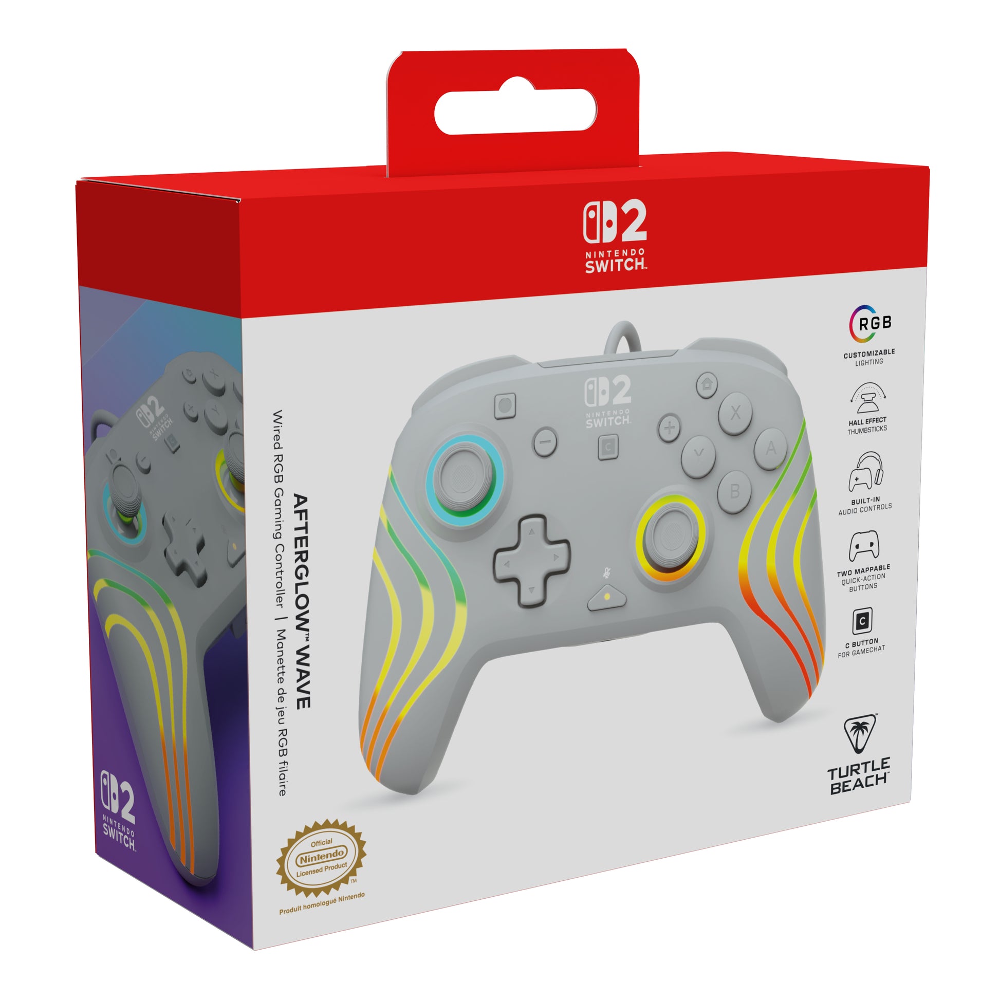 Turtle Beach Afterglow Wave – Gamepad – USB (kabelgebunden) – für Nintendo Switch (inkl. Switch 2 & OLED)