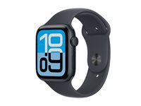 Apple Watch SE (2025) – Smartwatch – 44 mm, GPS, OLED, Ion-X Glas, 50 m, Mitternacht, Bandgrösse S/M