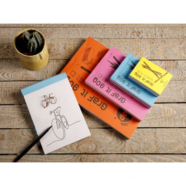 Clairefontaine Skizzenblock Graf It – A6 – 90 g/m² – 80 Blatt – mikroperforiert, Punktematrix