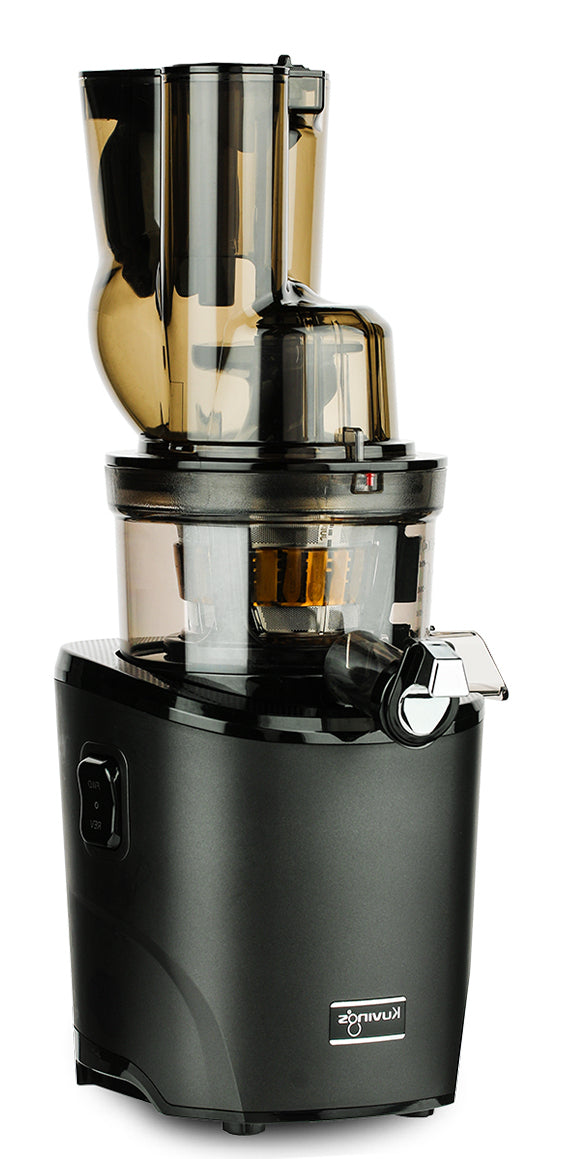 Kuvings Langsamer Entsafter REVO830S – 1 l Saftbehälter, 200 W, 9 cm Einfüllöffnung, BPA-frei – Schwarz