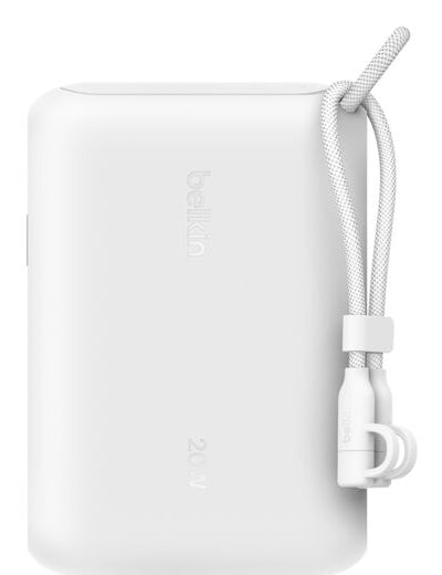 Belkin Powerbank 10'000 mAh – 20 W PD, 2× USB-C, weiss
