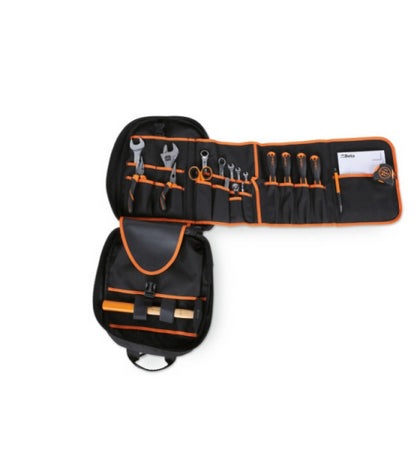 Beta C5S Werkzeugrucksack – leer, mit Schultergurt, schwarz/orange, Polyester, B 310 × H 390 × T 120 mm
