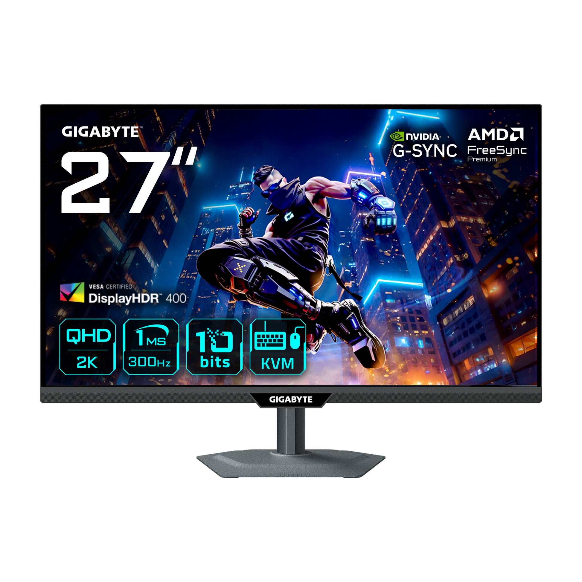 GIGABYTE M27Q3 – Monitor, 27" WQHD (2560 × 1440), IPS, 300 Hz, 300 cd/m²