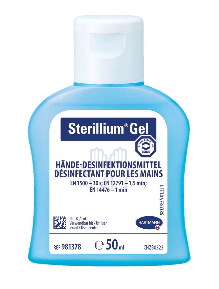 Sterillium Handdesinfektionsgel – 50 ml, Kunststoff, Weiss